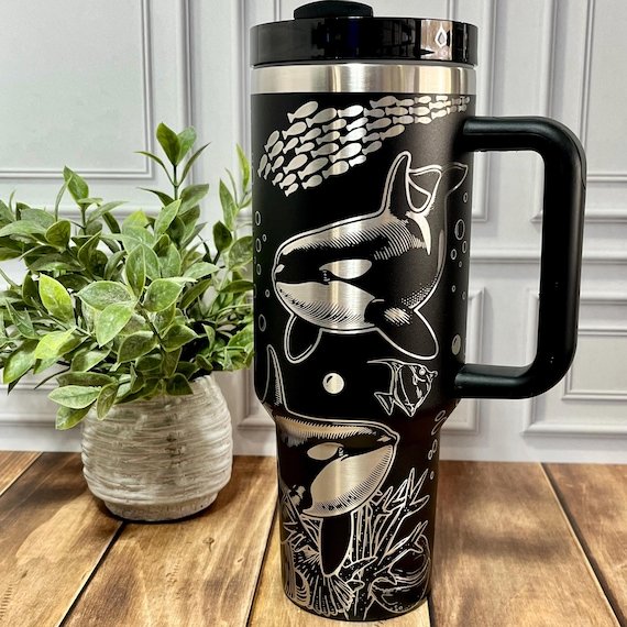 ORCA insulated tumbler and water bottle collection showing premium drinkware options